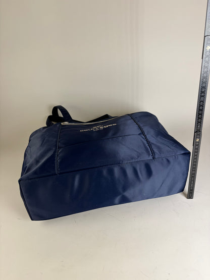 Vintage Courreges Nylon Tote Bag Navy Silver
