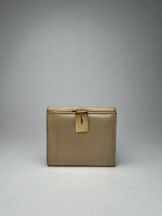 Vintage Gucci leather wallet beige