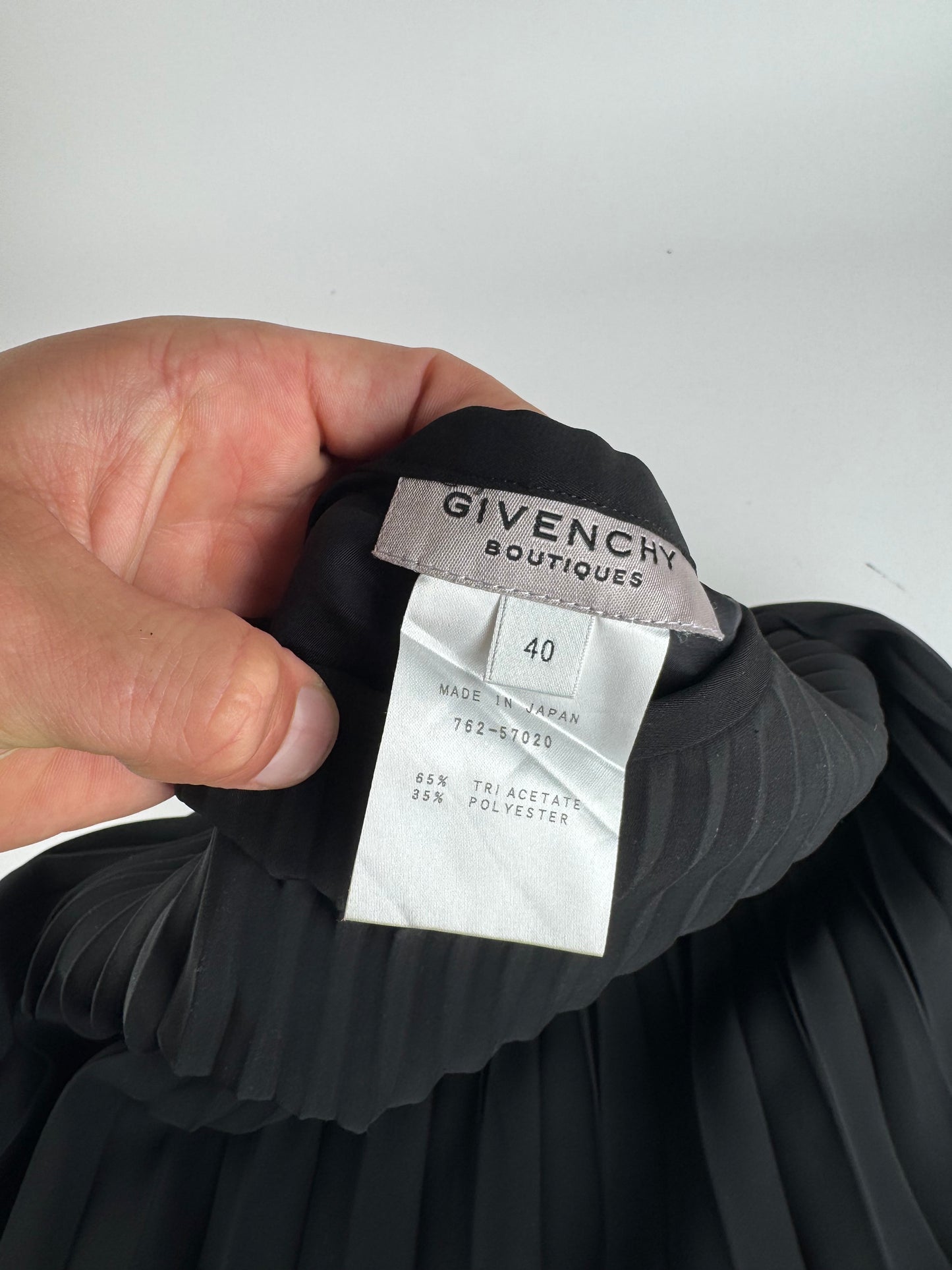 Vintage Givenchy Plissee Skirt 36/S black