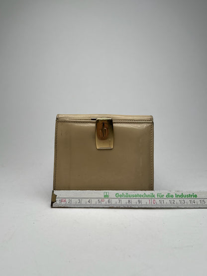 Vintage Gucci leather wallet beige