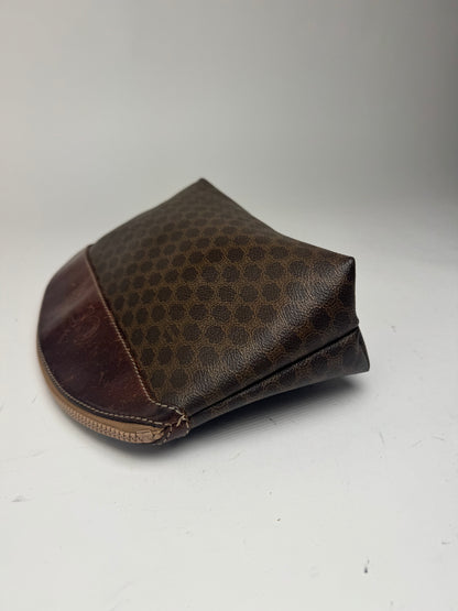 Pochette vintage en cuir Celine Paris Triomphe Marron