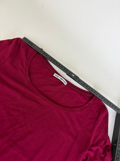 Vintage Issey Miyake Cotton T-Shirt Burgundy S