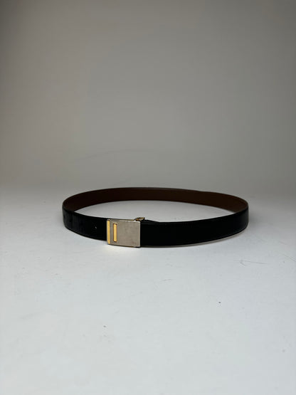 Vintage Dior Leather Belt Black