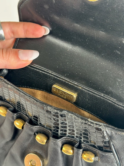 Vintage Givenchy 4G leather bag black