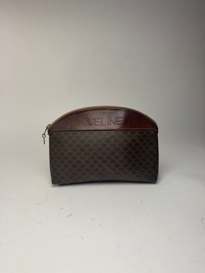 Pochette vintage en cuir Celine Paris Triomphe Marron