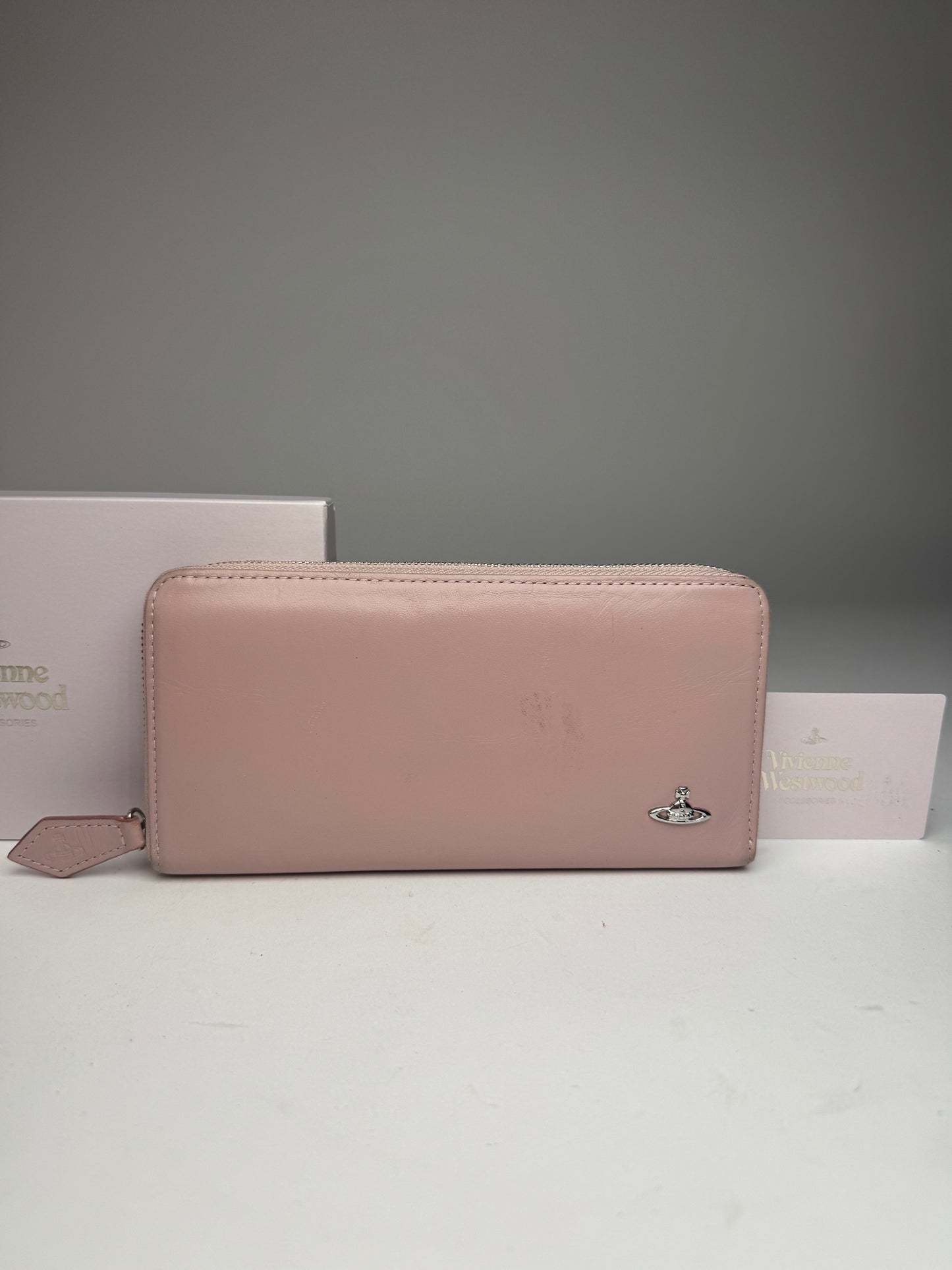 Vintage Vivienne Westwood Zippy Leather Wallet Pink