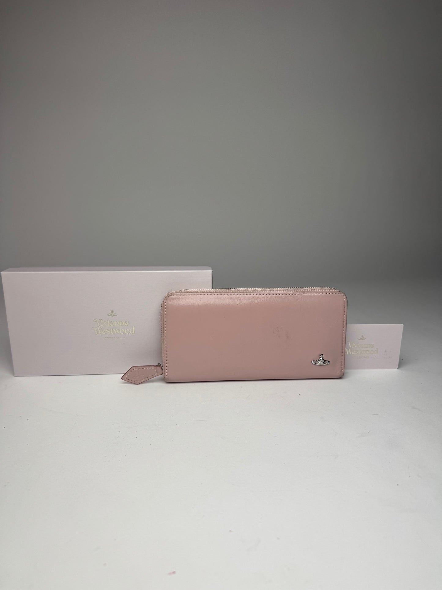 Vintage Vivienne Westwood Zippy Leather Wallet Pink
