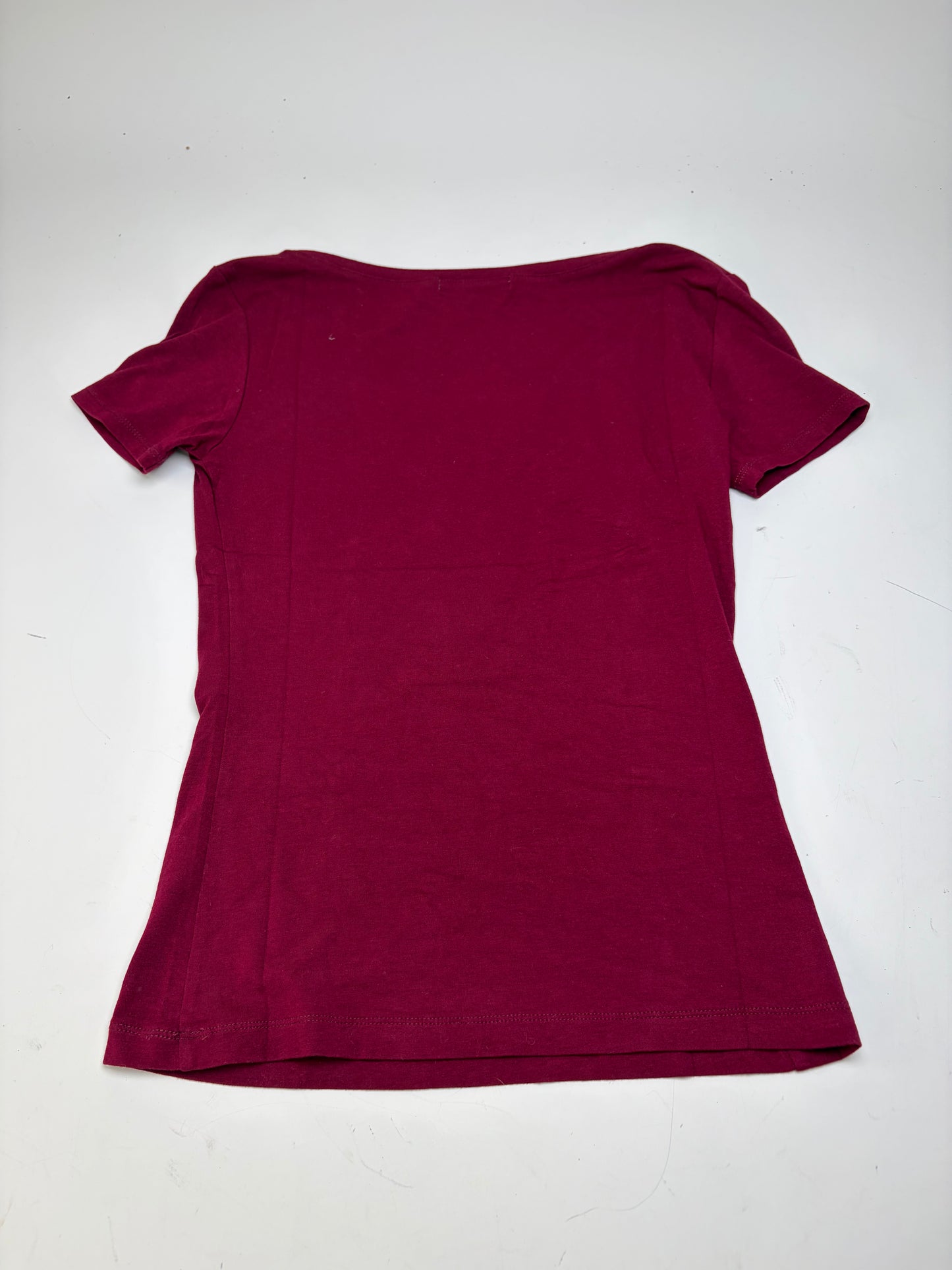 Vintage Issey Miyake Cotton T-Shirt Burgundy S
