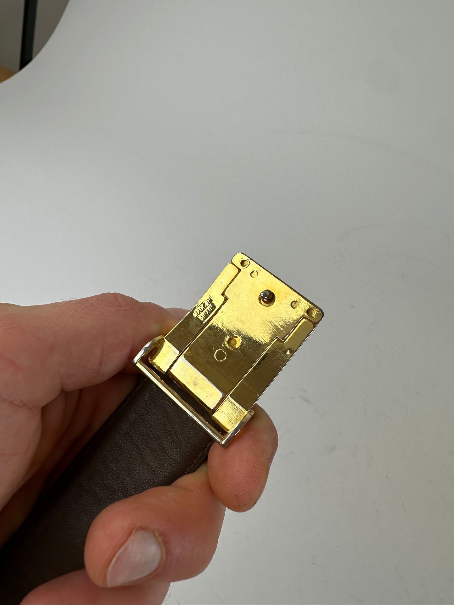 Vintage Dior Leather Belt Black