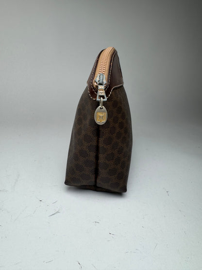 Pochette vintage en cuir Celine Paris Triomphe Marron