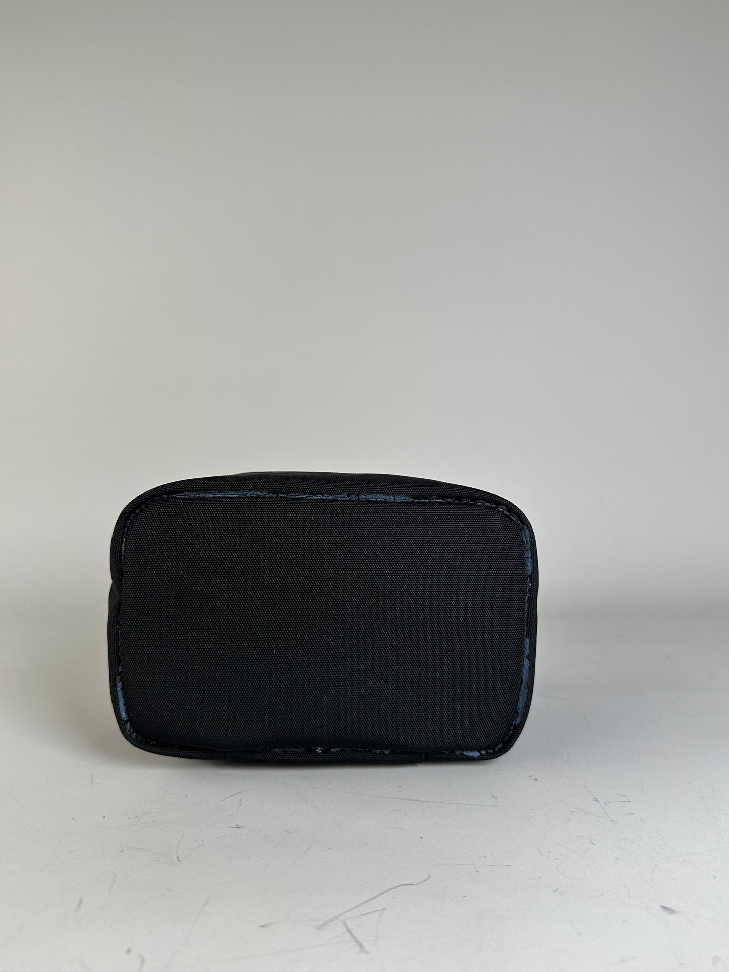 Vintage Gucci Nylon Cosmetic Case Black Silver