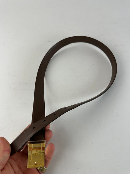 Vintage Dior Leather Belt Black