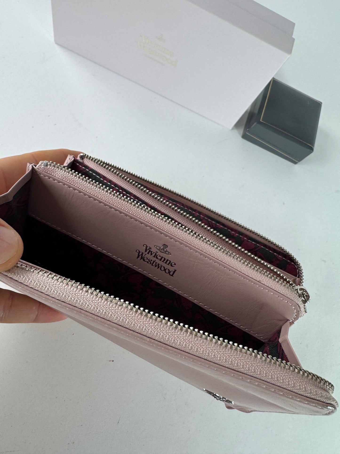 Vintage Vivienne Westwood Zippy Leather Wallet Pink