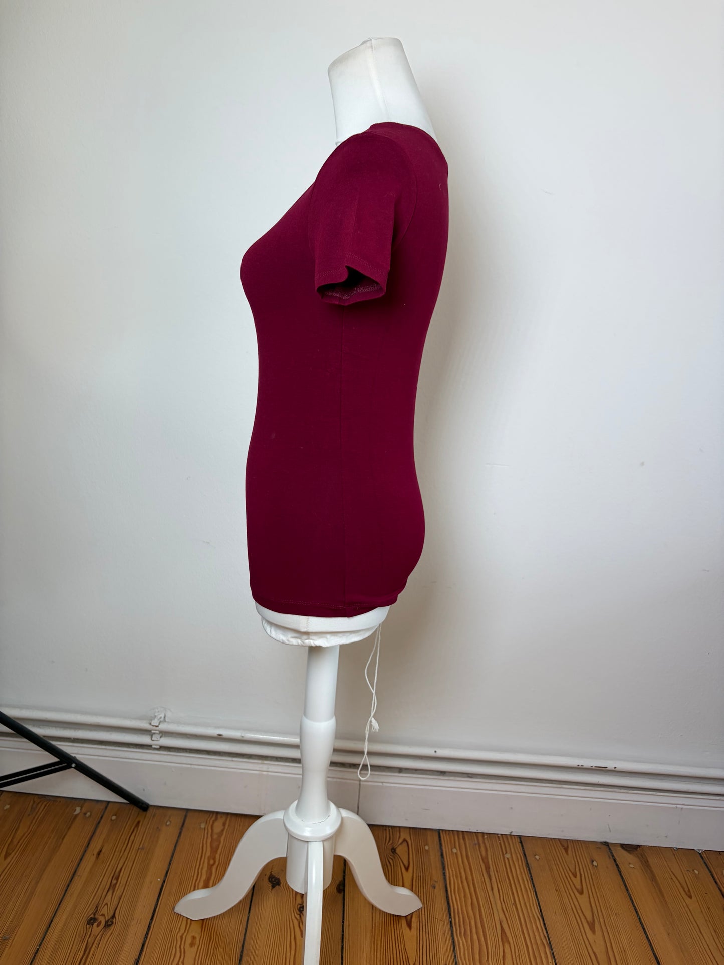Vintage Issey Miyake Cotton T-Shirt Burgundy S