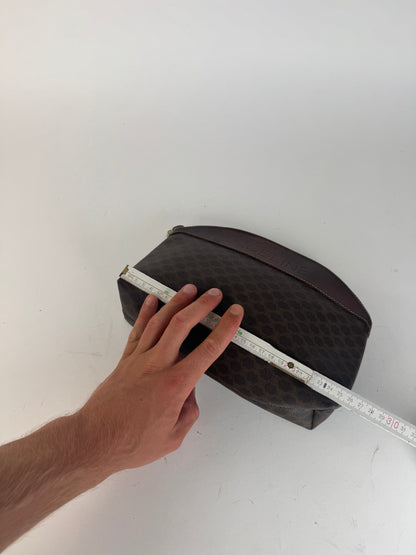 Pochette vintage en cuir Celine Paris Triomphe Marron