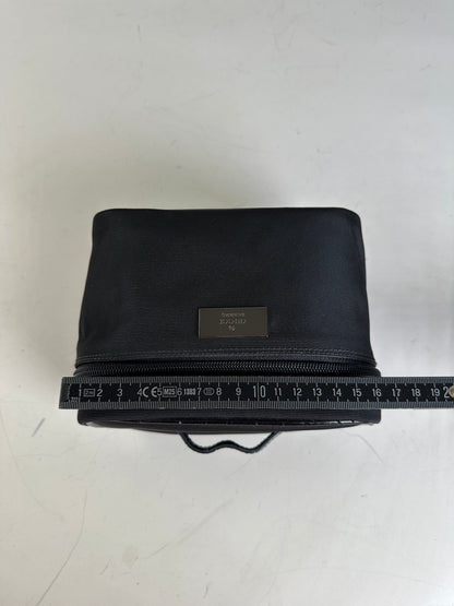 Vintage Gucci Nylon Cosmetic Case Black Silver