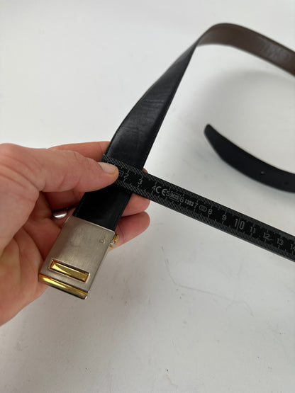 Vintage Dior Leather Belt Black