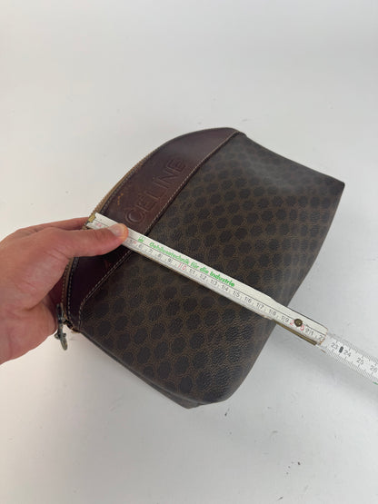 Pochette vintage en cuir Celine Paris Triomphe Marron