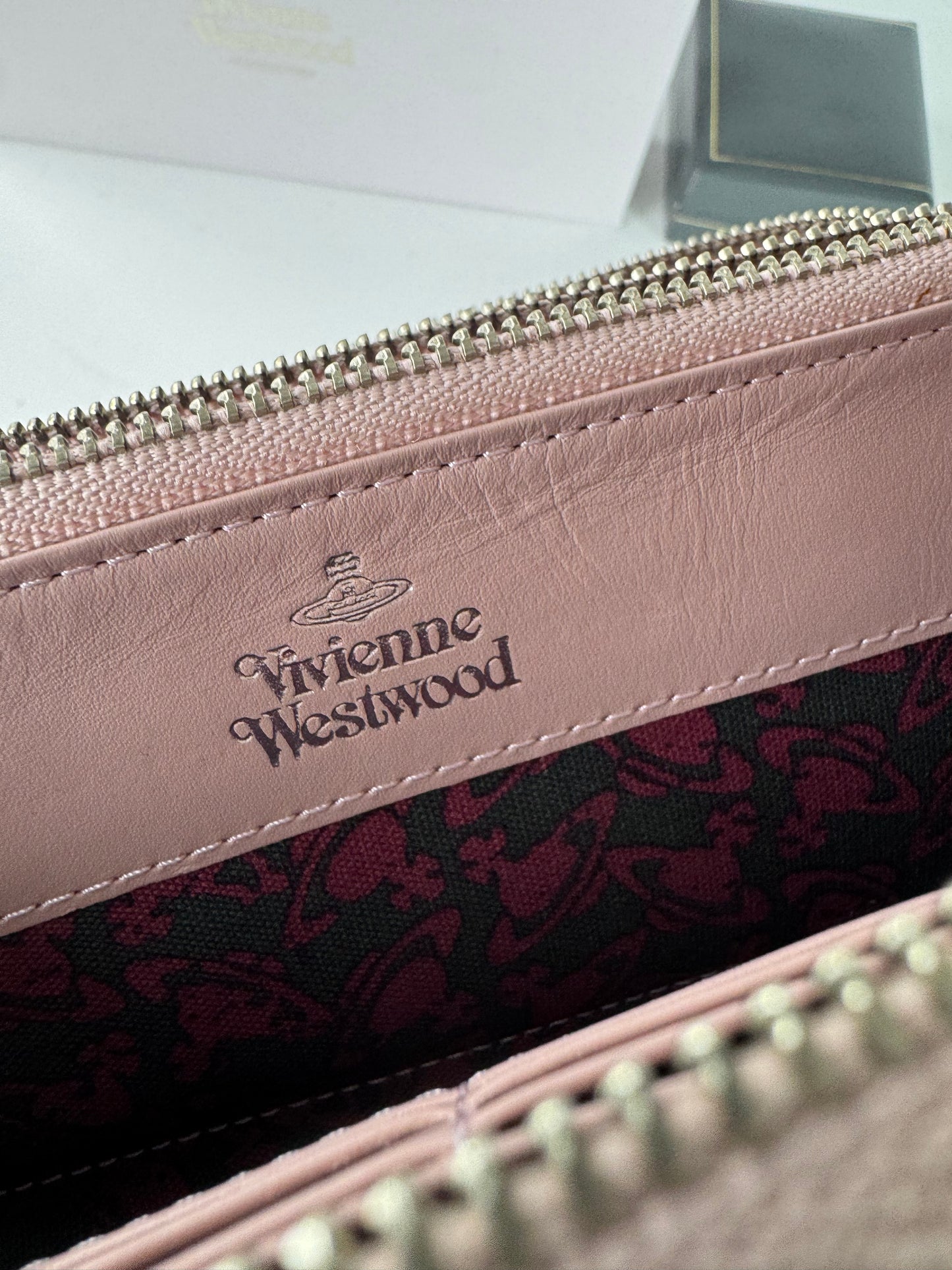 Vintage Vivienne Westwood Zippy Leather Wallet Pink