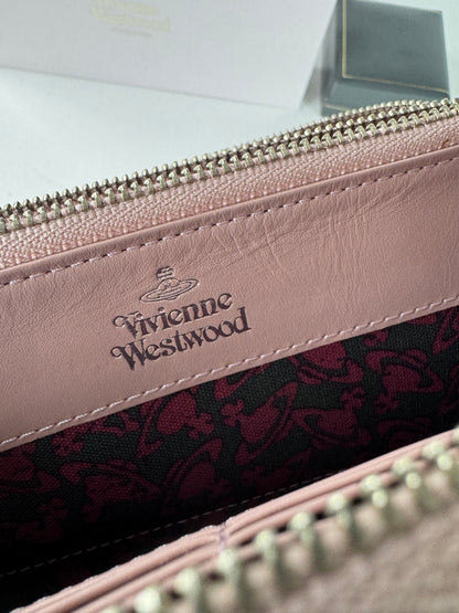 Vintage Vivienne Westwood Zippy Leather Wallet Pink