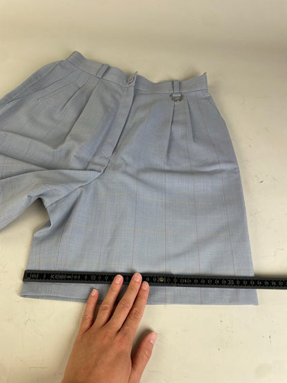 Vintage Dior Polyester Shorts Light Blue Pink Yellow S