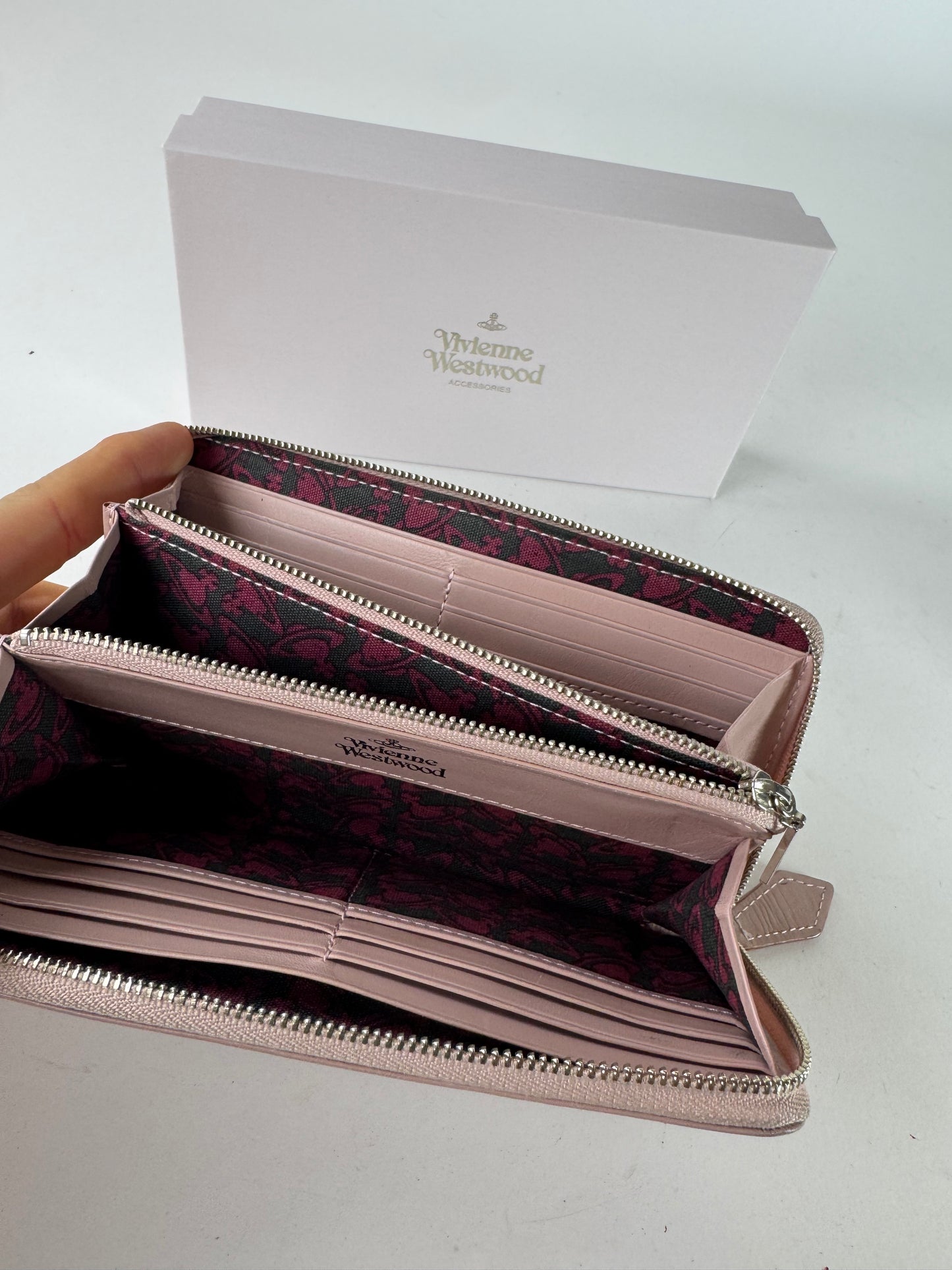 Vintage Vivienne Westwood Zippy Leather Wallet Pink