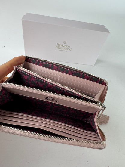 Vintage Vivienne Westwood Zippy Leather Wallet Pink