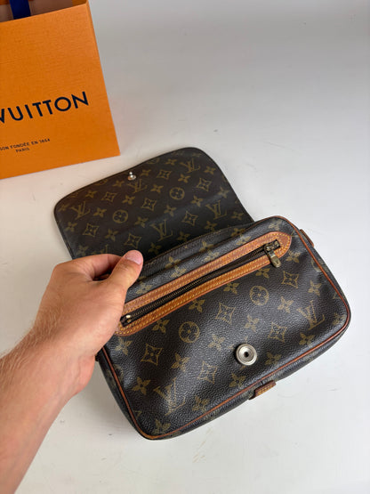 Vintage Louis Vuitton Monogram Canvas Crossbody Bag Brown