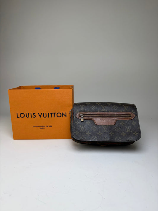 Vintage Louis Vuitton Monogram Canvas Crossbody Bag Brown