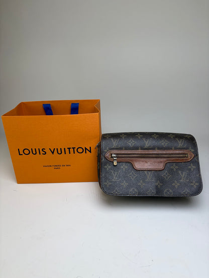 Vintage Louis Vuitton Monogram Canvas Crossbody Bag Brown