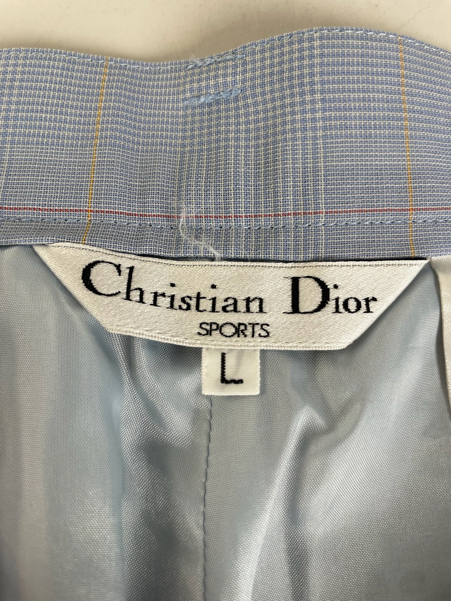 Vintage Dior Polyester Shorts Light Blue Pink Yellow S