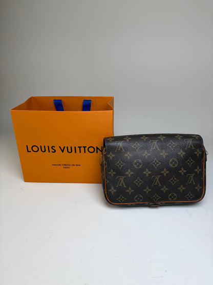 Vintage Louis Vuitton Monogram Canvas Crossbody Bag Brown