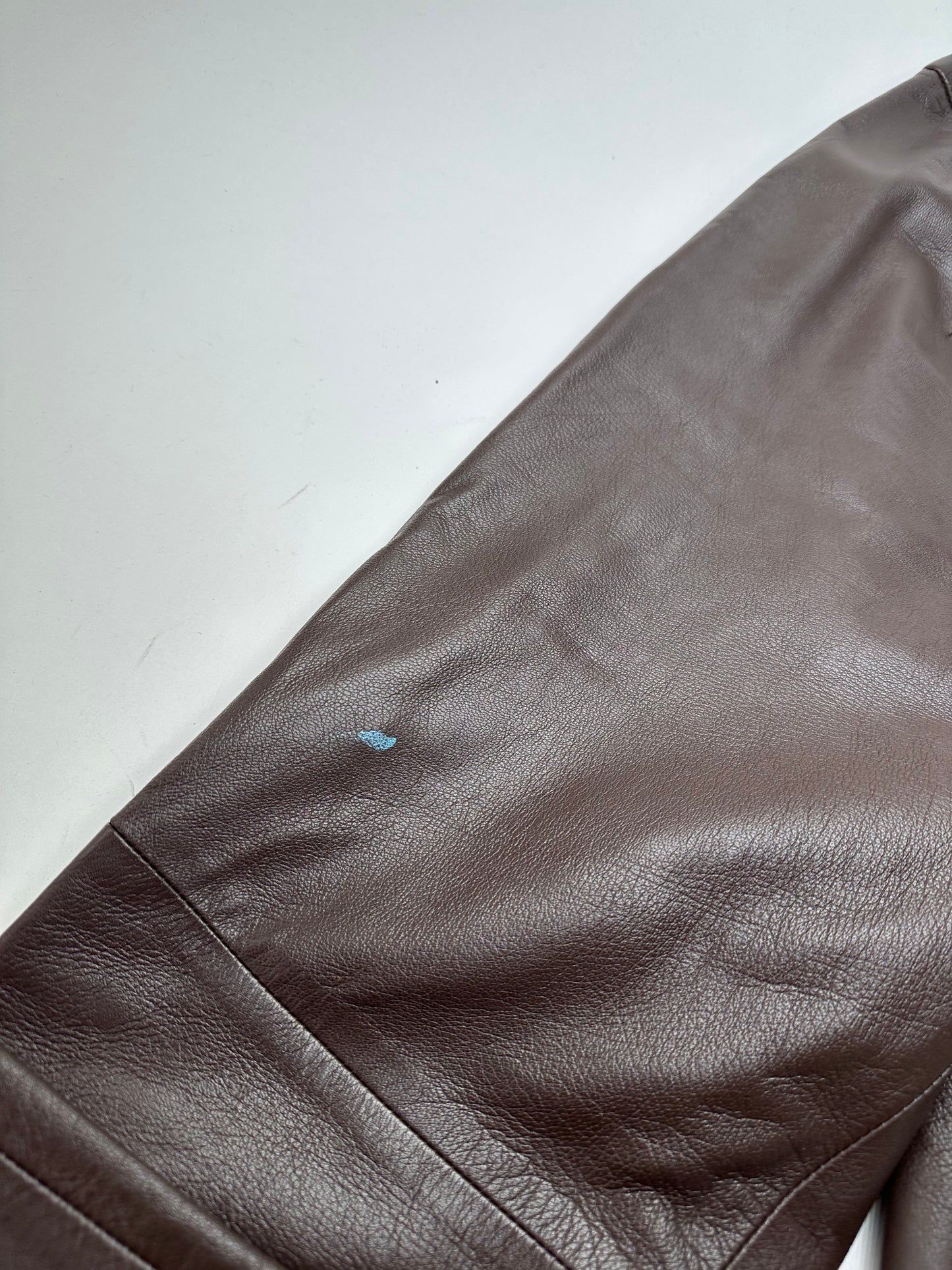 Vintage Givenchy Boutique Lambskin Leather Trousers Brown S