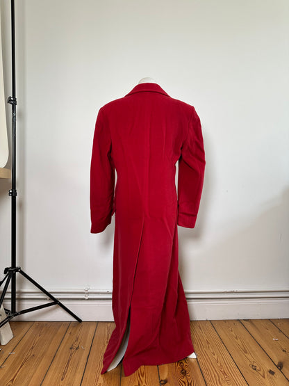 Vintage Emporio Armani Wool Camel Hair Coat Red L