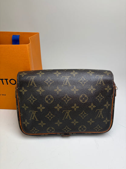 Vintage Louis Vuitton Monogram Canvas Crossbody Bag Brown