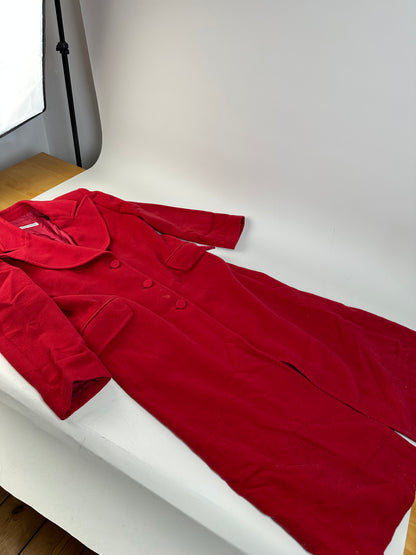 Vintage Emporio Armani Wool Camel Hair Coat Red L