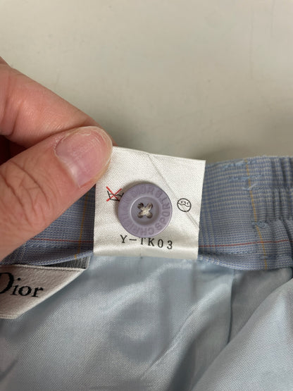 Vintage Dior Polyester Shorts Light Blue Pink Yellow S