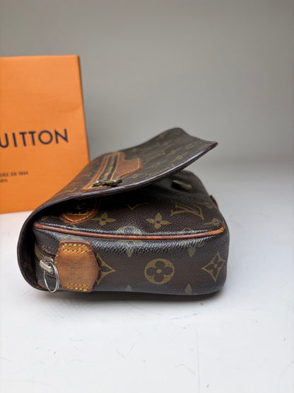 Vintage Louis Vuitton Monogram Canvas Crossbody Bag Brown