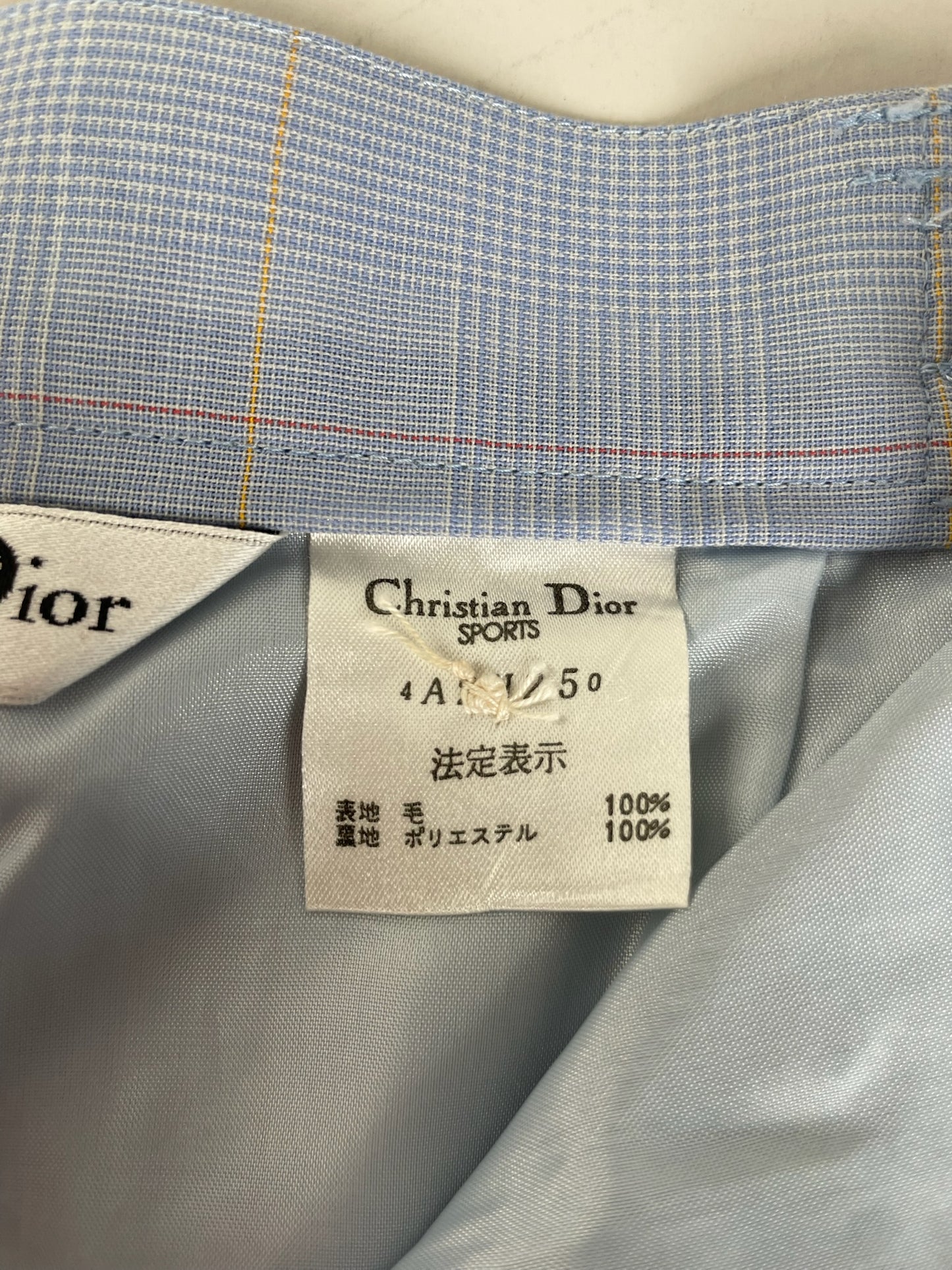 Vintage Dior Polyester Shorts Light Blue Pink Yellow S