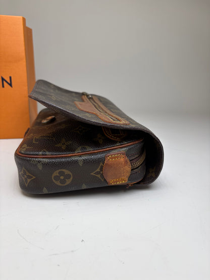 Vintage Louis Vuitton Monogram Canvas Crossbody Bag Brown