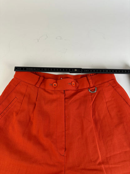 Vintage Dior Wool Trousers Bright Orange S