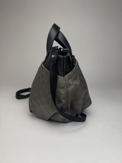 Vintage Yohji Yamamoto Y-Saccs Polkadot 2Way Handbag Grey Black