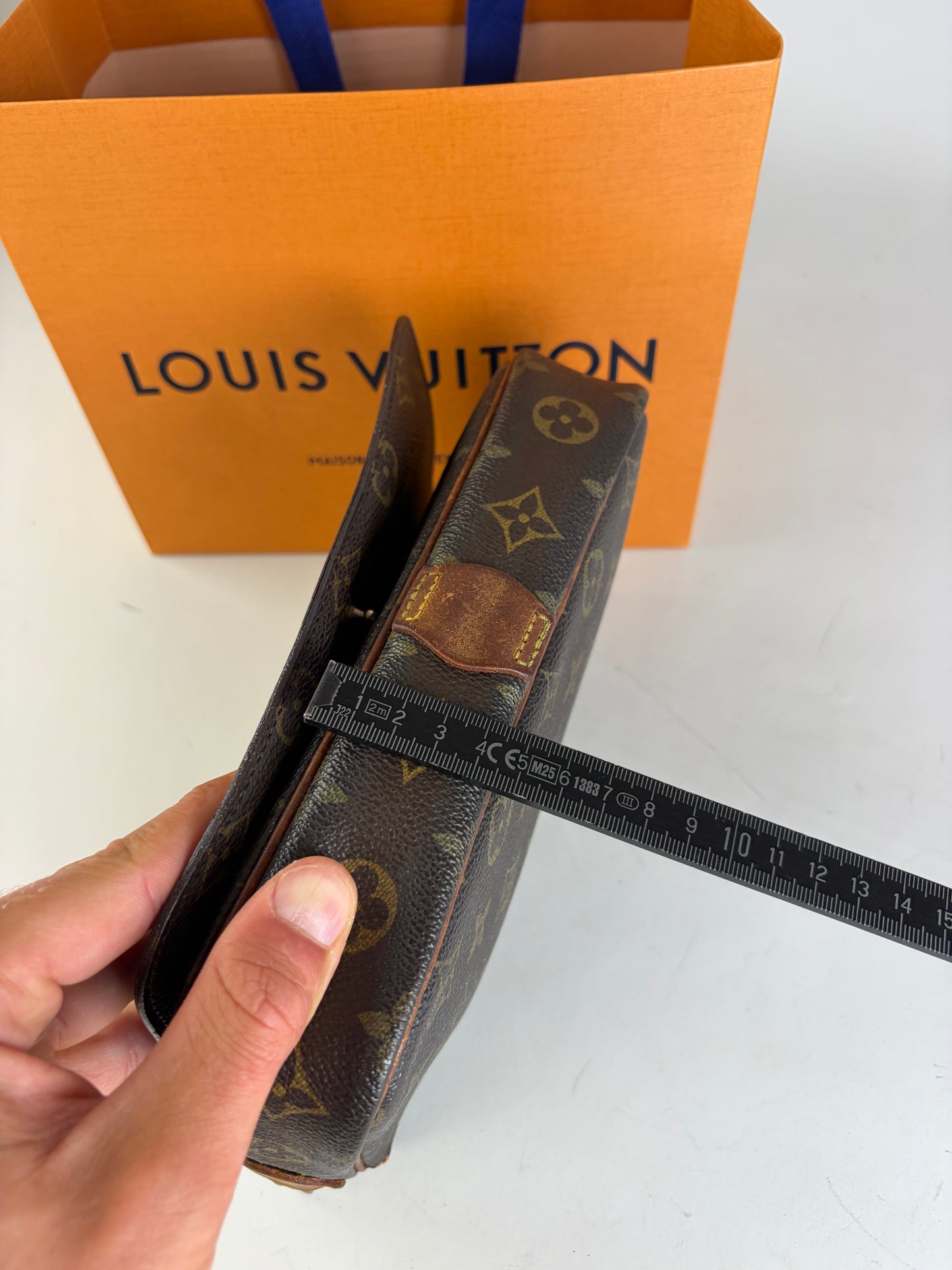 Vintage Louis Vuitton Monogram Canvas Crossbody Bag Brown
