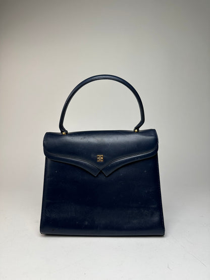 Vintage Givenchy Leather Handbag Navy
