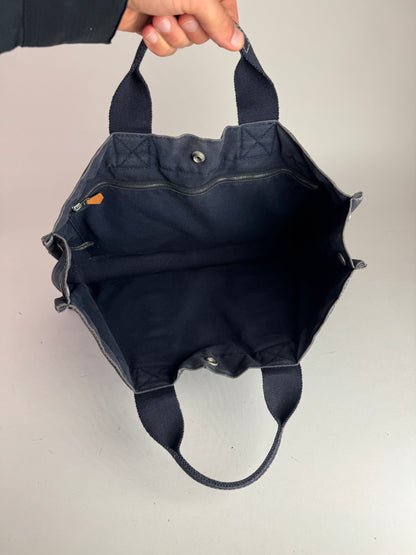 Vintage Hermes Cotton Tote bag navy
