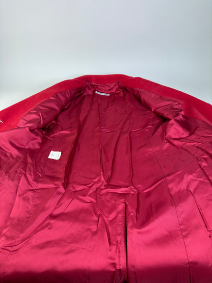 Vintage Emporio Armani Wool Camel Hair Coat Red L