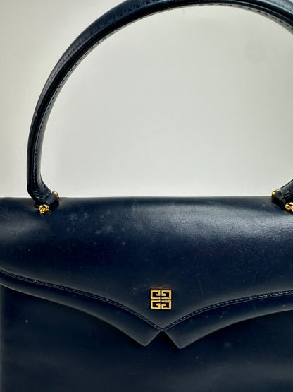 Vintage Givenchy Leather Handbag Navy