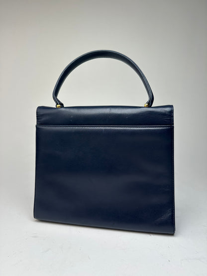 Vintage Givenchy Leather Handbag Navy
