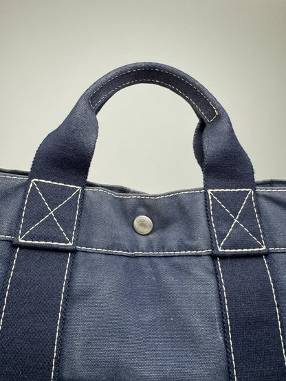 Vintage Hermes Cotton Tote bag navy