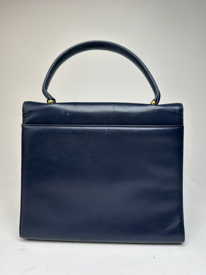 Vintage Givenchy Leather Handbag Navy